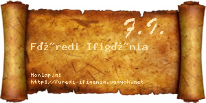 Füredi Ifigénia névjegykártya